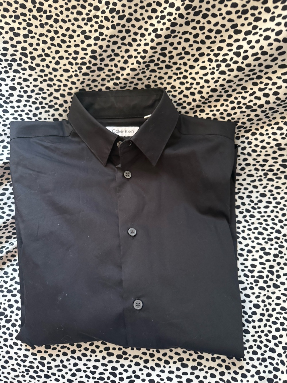 Calvin Klein Black Dress Shirt - Classic Point Collar
